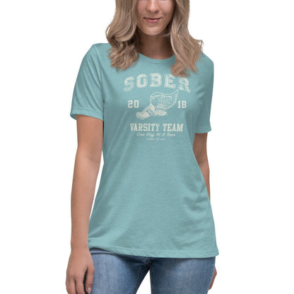Loosid Sober Varsity Relaxed Sober Sober T Shirt featuring the design