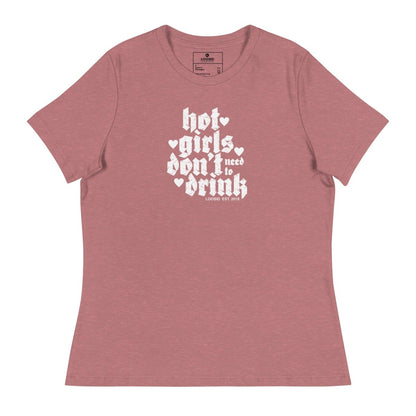 Hot Girls Don't Drink Sober T Shirt graphic detail (view 4)