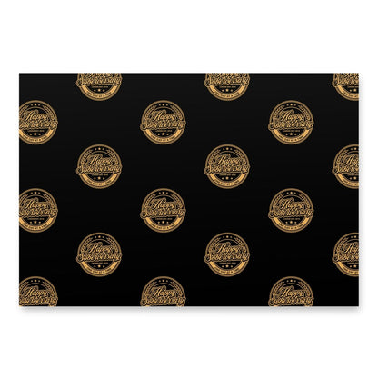 Happy Soberversary Shield Wrapping Paper Sobriety Gift close-up view (view 2)
