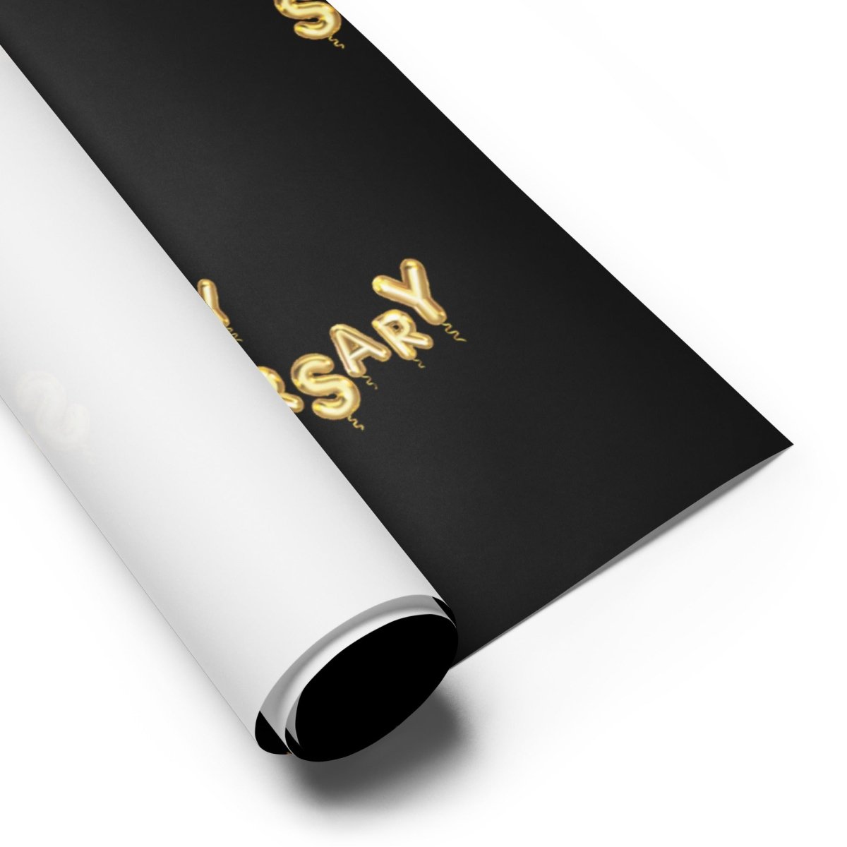 Black Happy Soberversary Balloons Wrapping Paper Sobriety Gift flat lay styled image (view 3)